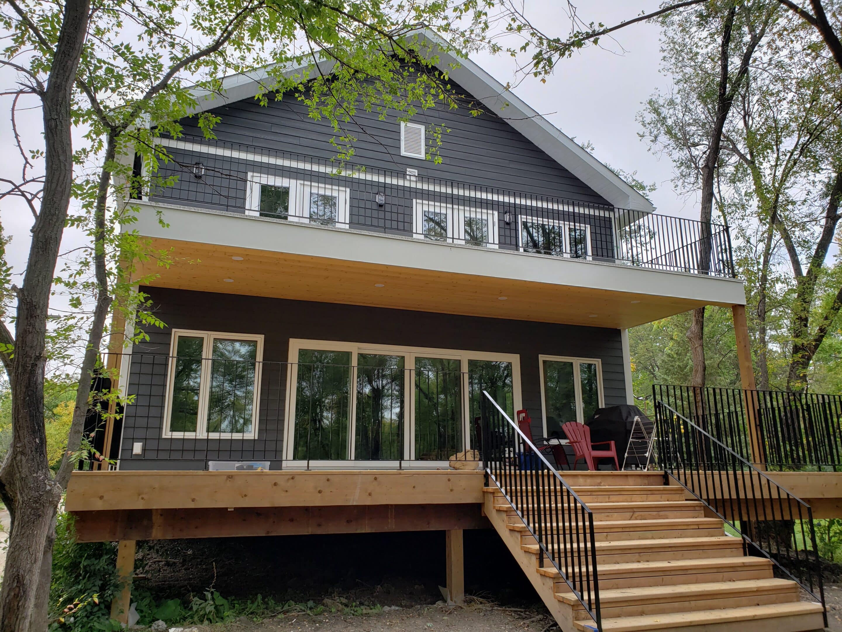 Custom Dueck Builders home with backyard space